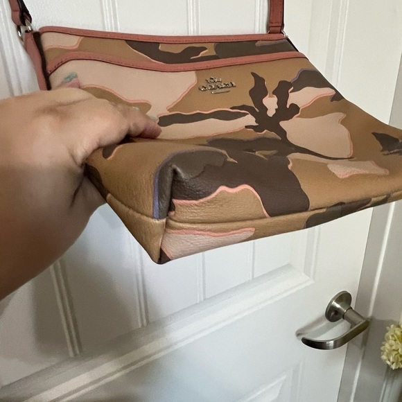 Coach Pink Camouflage Leather Crossbody w/ Adjustable Strap - Picture 10 of 13